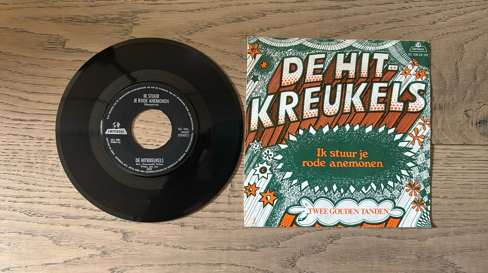 De Hitkreukels - Ik stuur je rode anemonen (Single), Gebruikt, 7 inch, Ophalen of Verzenden, Levenslied of Smartlap