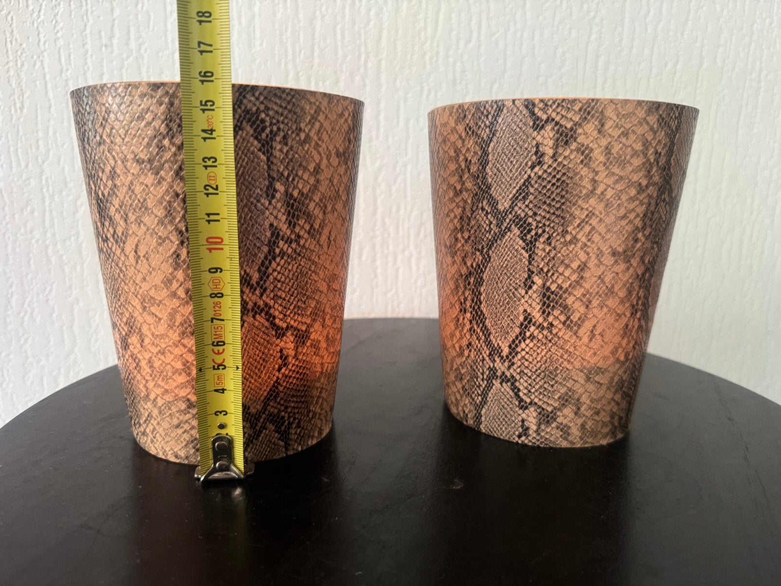 Bloempotten 16 cm hoog, krokodillenprint, Ophalen, Overige materialen, Rond, Binnen