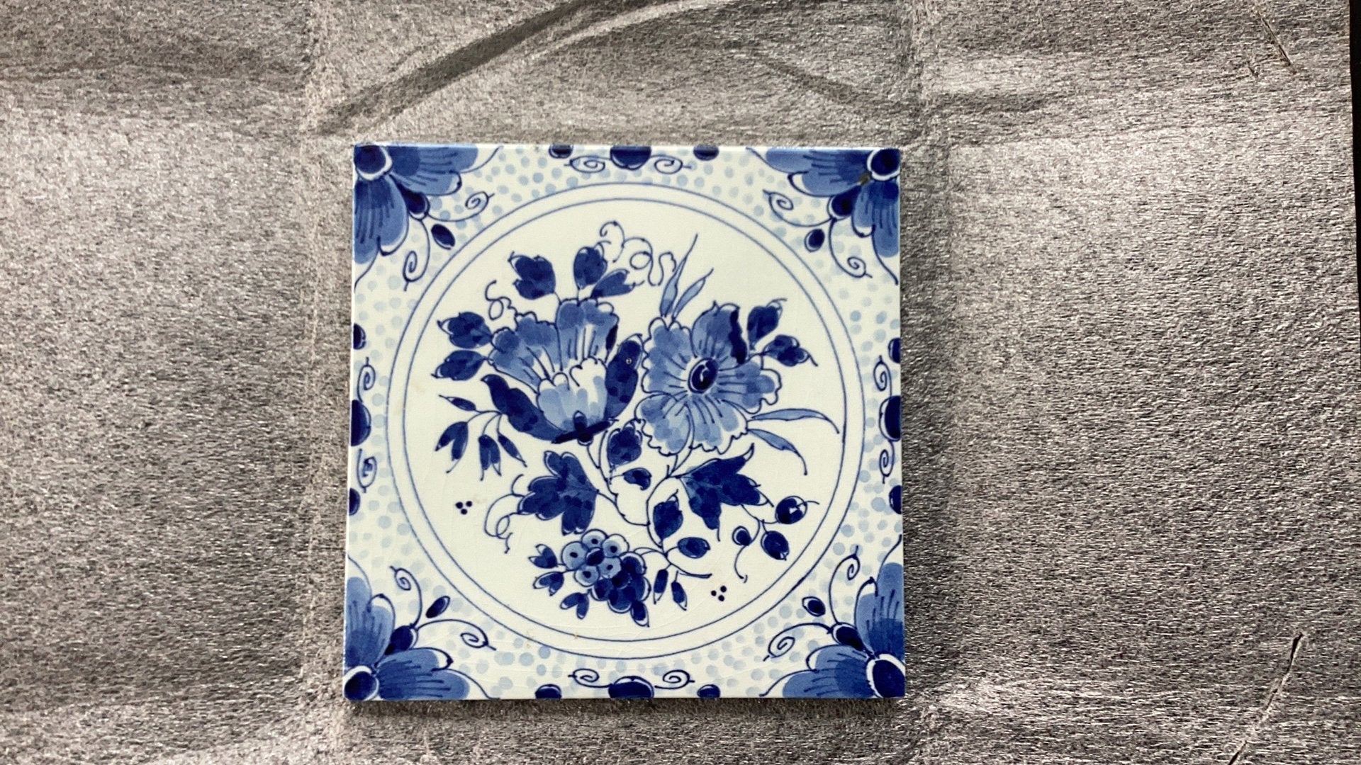 Porceleyne fles tegel Delfts blauw handgeschilderd, Antiek en Kunst, Ophalen