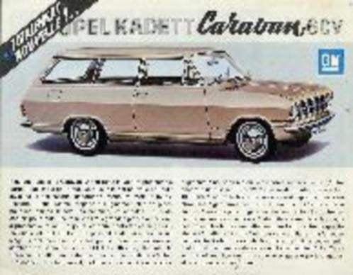 Opel range of Kadett B of B Caravan brochure/auto folder, Ophalen of Verzenden, Zo goed als nieuw, Opel