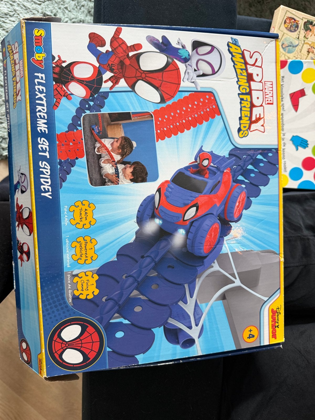Smoby Spidey Flextreme Set Spidey - Racebaan, Ophalen, Zo goed als nieuw, Overige merken