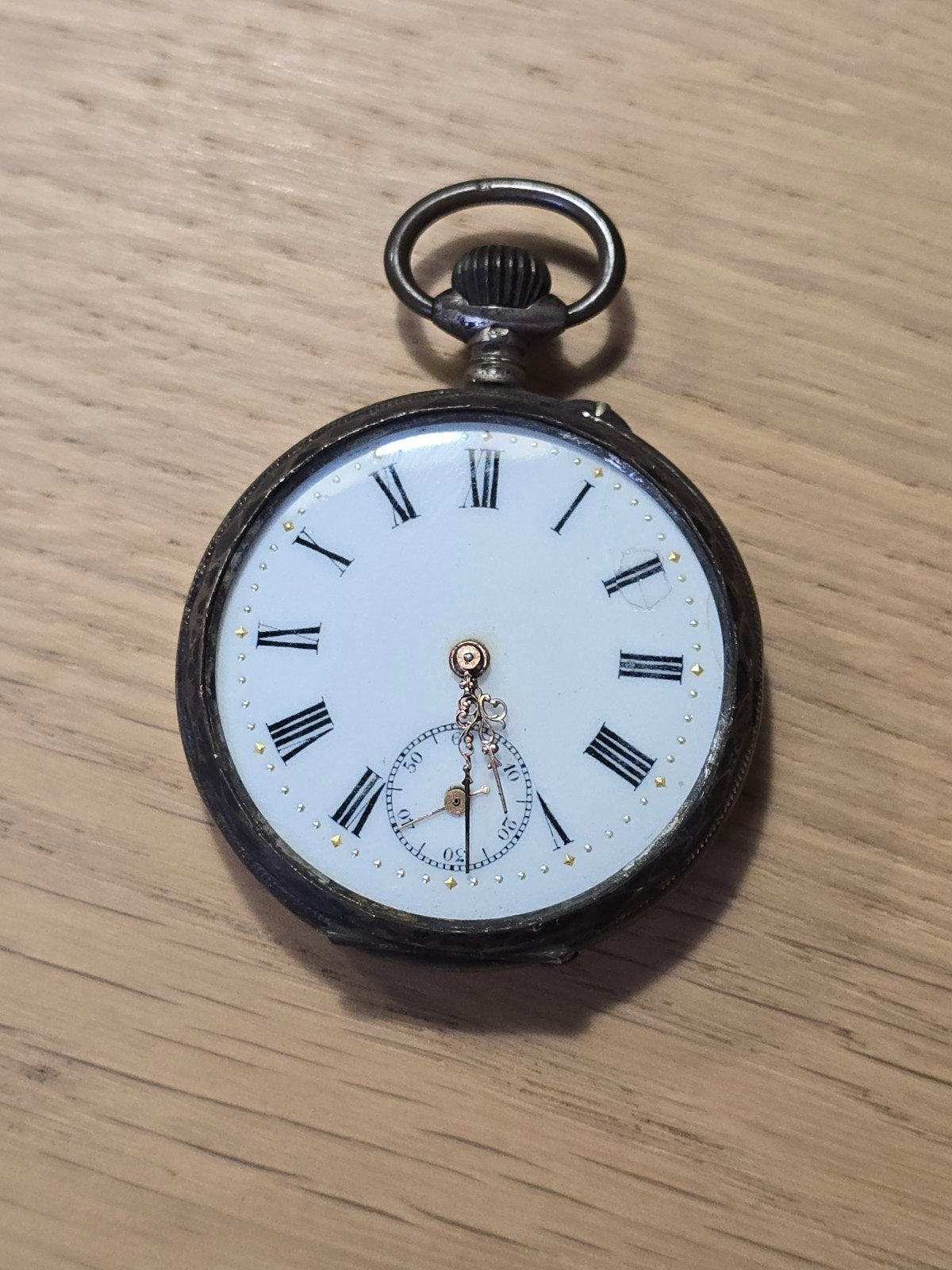 Zilveren Vacheron Geneve Remontoir Cylindre Zakhorloge €89, Sieraden, Tassen en Uiterlijk, Ophalen of Verzenden, Zilver, Overige merken