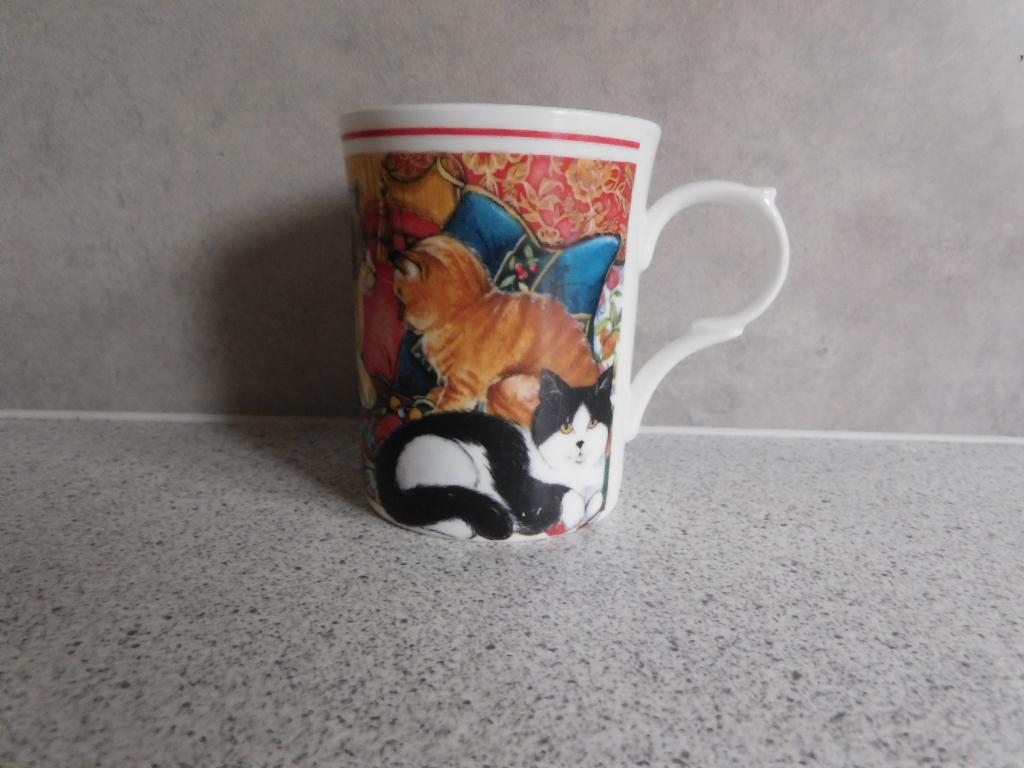 Mok Fine Bone China Cats Kingsbury, Huis en Inrichting, Ophalen of Verzenden, Zo goed als nieuw, Overige stijlen, Kop(pen) en/of Schotel(s)