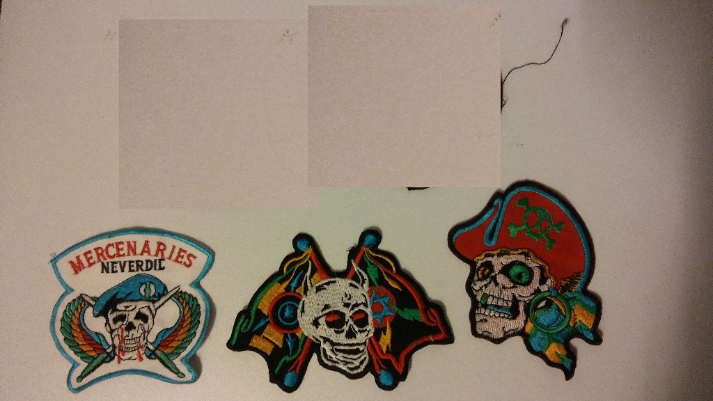 Piraten mercenaries skull patches embleem muziek patch, Ophalen of Verzenden, Nieuw