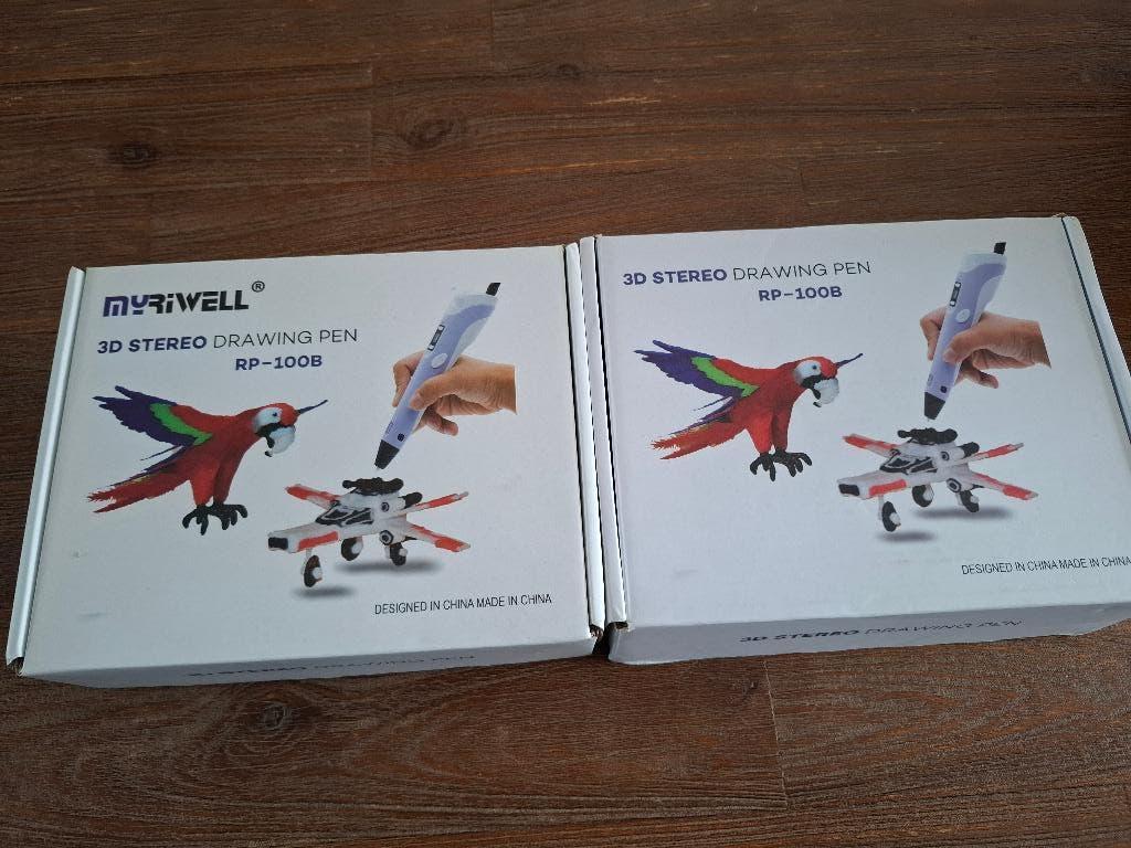 3D pennen 2 stuks incl materiaal, Overige thema's, Educatief, Meerkleurig, Ophalen of Verzenden