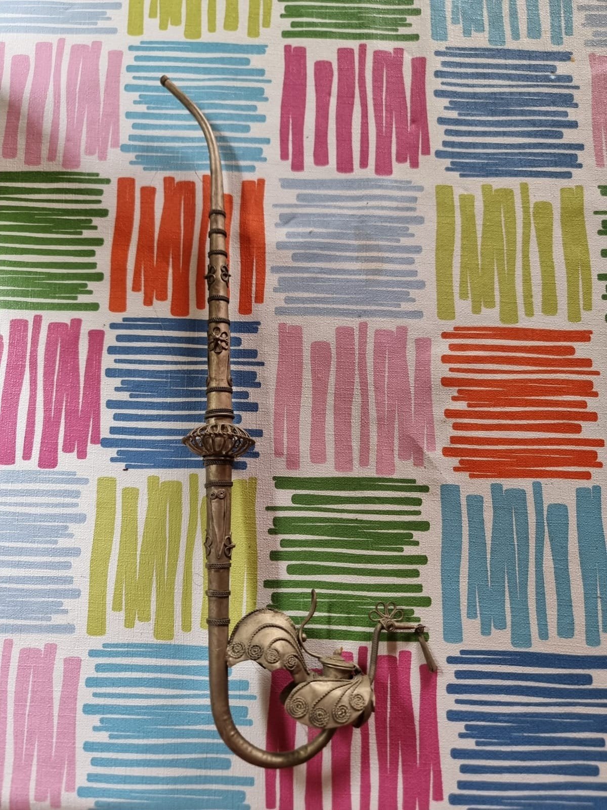 Antieke Chinese Opium Pijp - Gedetailleerd Messing, Ophalen of Verzenden