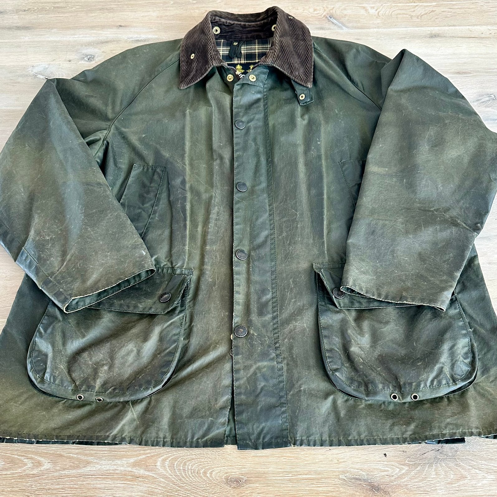 Barbour Bedale A100 uit 1992, Ophalen of Verzenden, Gedragen, Maat 56/58 (XL), Groen