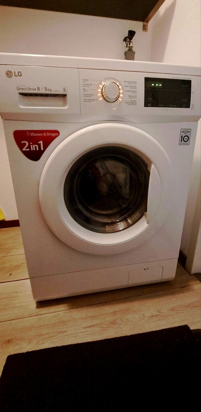 LG Direct Drive 8/5kg Wasmachine-Droger Combinatie, Ophalen, Zo goed als nieuw