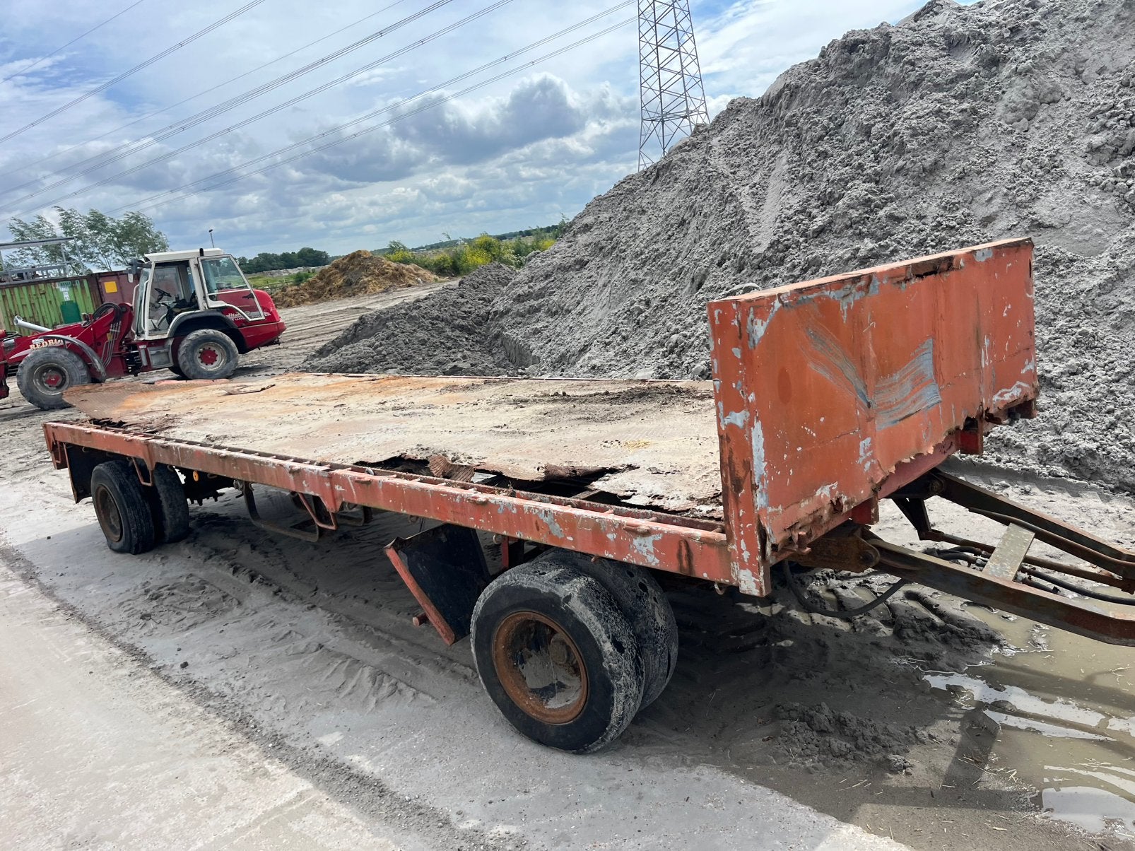 Daf Aanhanger 7 mtr, Ophalen, Gebruikt, Tweewielig, Gggg