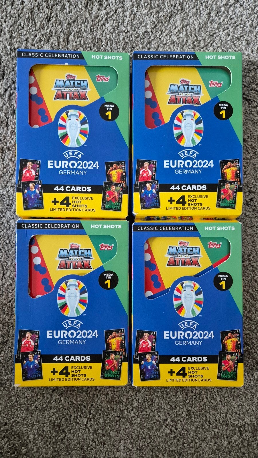 4x TOPPS UEFA EURO Germany 2024 Match Attax, Hobby en Vrije tijd, Verzenden, Nieuw, Meerdere plaatjes