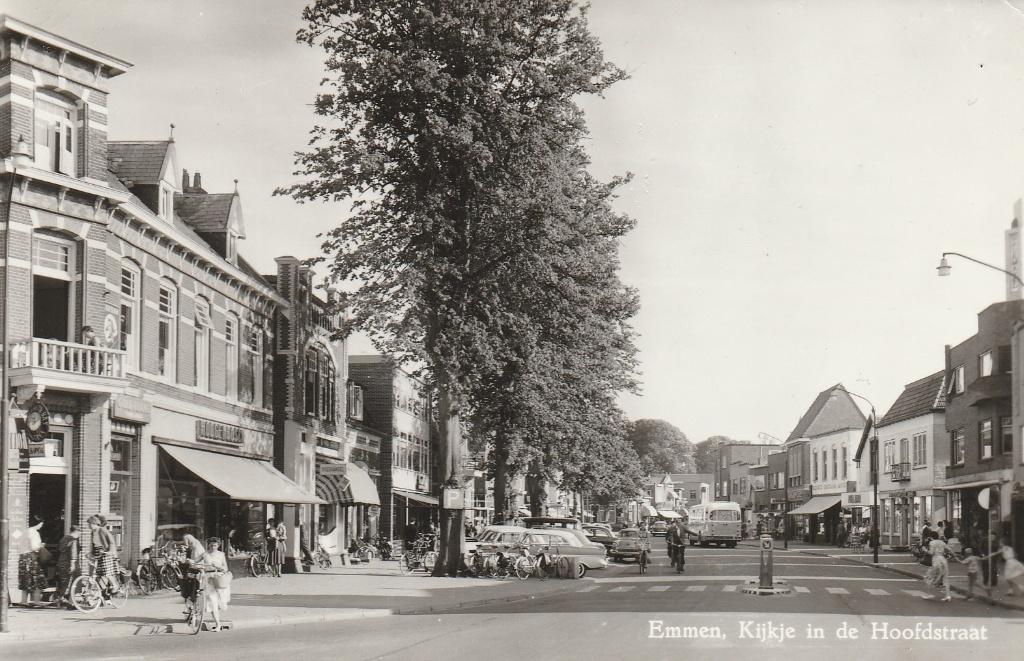 Emmen     Hoofdstraat, Ophalen of Verzenden, 1940 tot 1960, Ongelopen, Drenthe