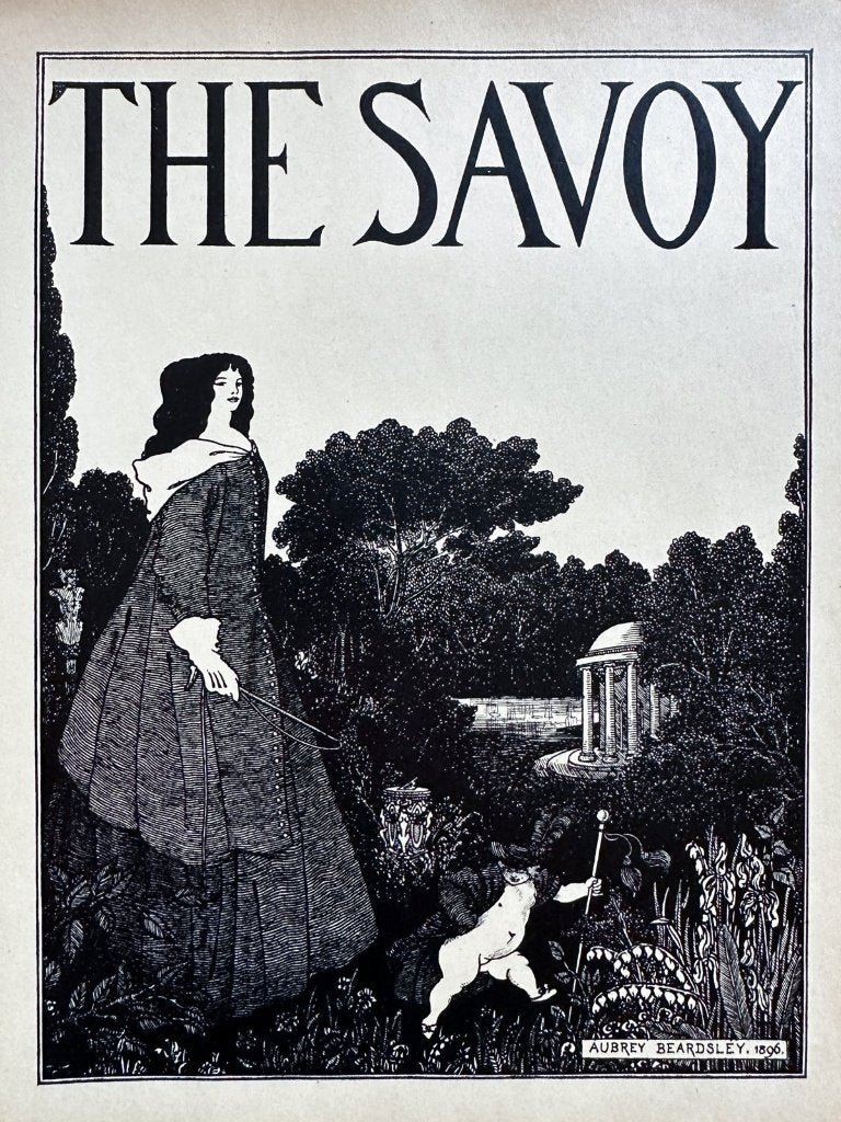 Aubrey Beardsley, originele print, The Savoy, 1901, 40 cm, Verzenden, Overige technieken, Met passe-partout