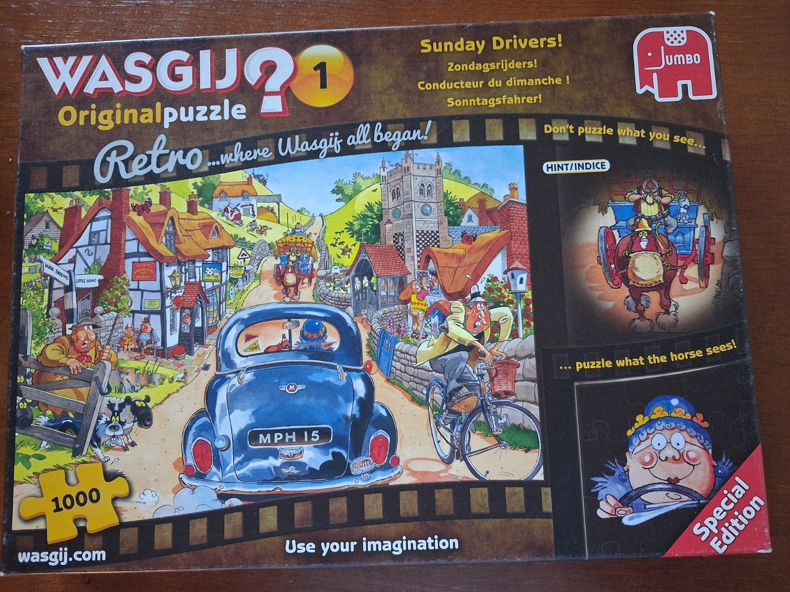 Wasgij original 1- puzzel 1000stuks compleet, Ophalen of Verzenden, 500 t/m 1500 stukjes, Zo goed als nieuw