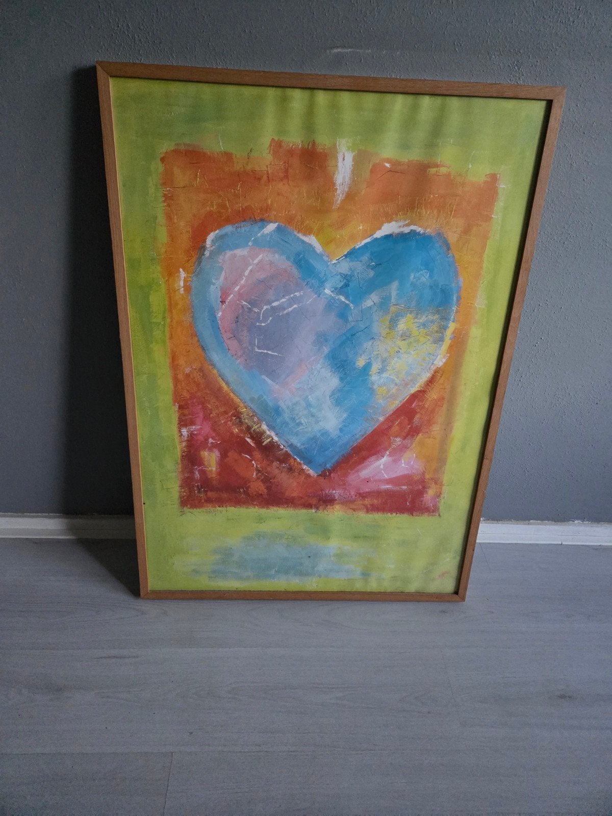 Abstract schilderij met hartmotief, Ophalen, Zo goed als nieuw, Schilderij