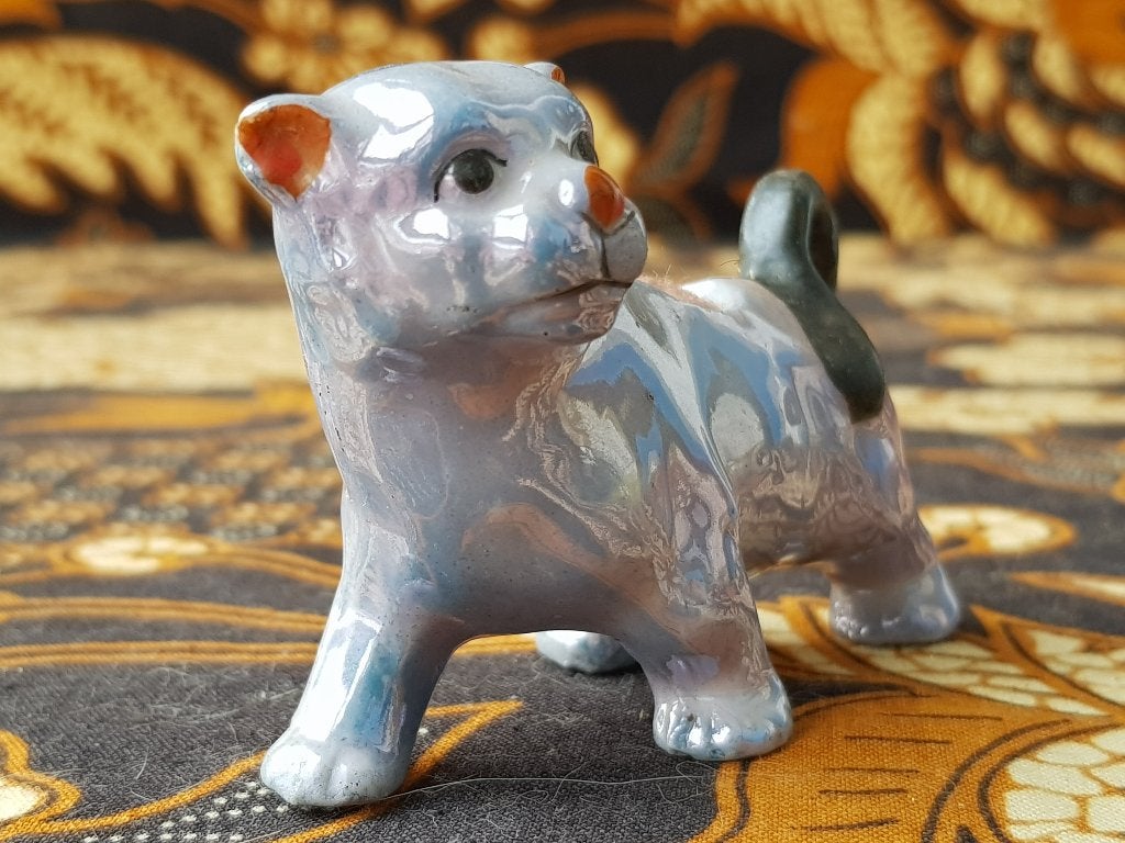 Mooi antiek porselein kat of poes speldenkussen uit Japan., Antiek en Kunst, Antiek | Porselein, Ophalen of Verzenden