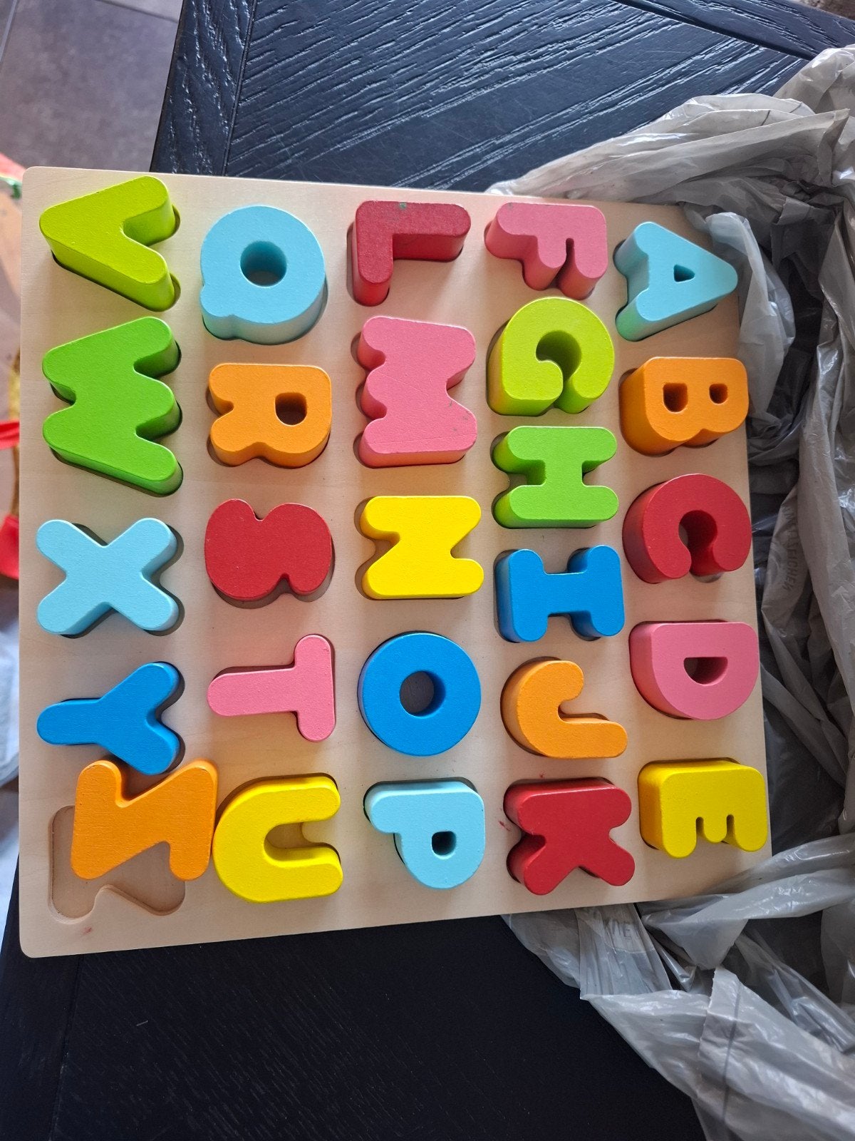 Houten Alfabet Puzzel - Educatief Speelgoed, 2 tot 4 jaar, Gebruikt, Van hout, Meer dan 50 stukjes