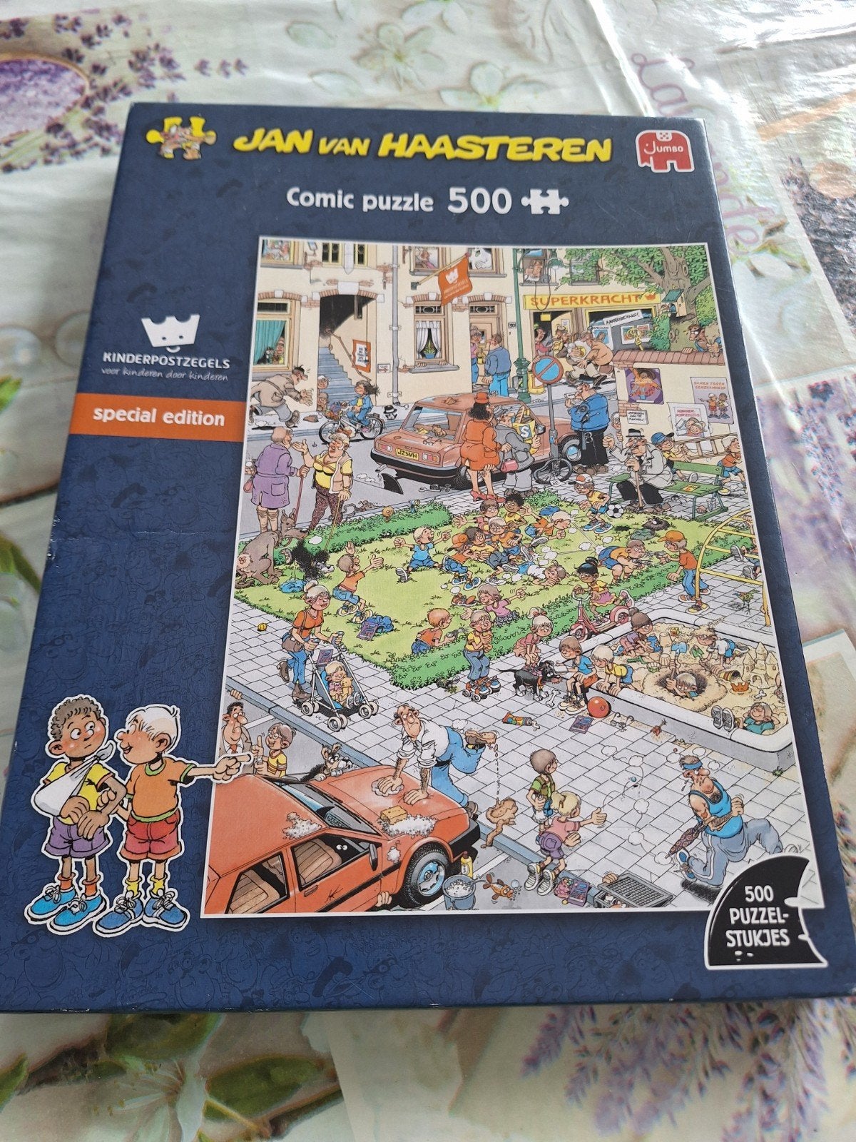 Jan van Haasteren puzzel 500 stukjes kinderpostzegels, Hobby en Vrije tijd, Denksport en Puzzels, Ophalen of Verzenden, 500 t/m 1500 stukjes