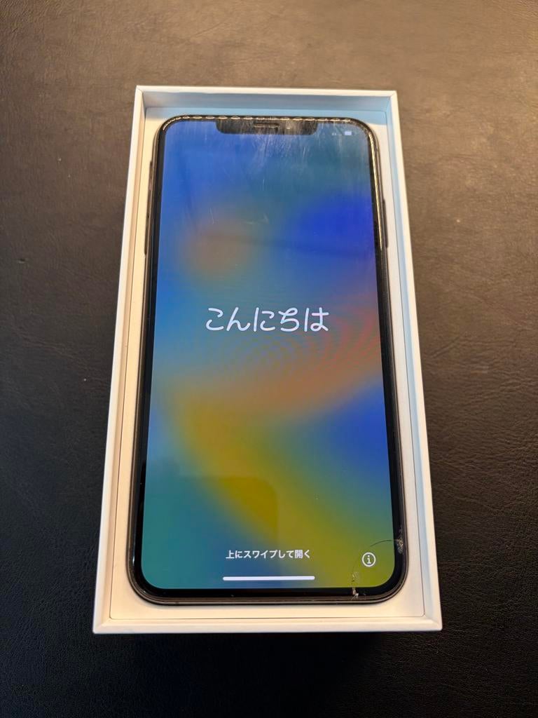 iPhone XS Max Space Gray 64GB - Barst in scherm, Telecommunicatie, Mobiele telefoons | Apple iPhone, Gebruikt, Ophalen of Verzenden