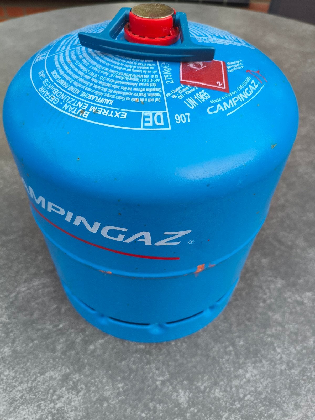 Campingaz 907 gasfles 2,75 kg - Ideaal voor kamperen, Caravans en Kamperen, Kampeeraccessoires, Ophalen, Zo goed als nieuw