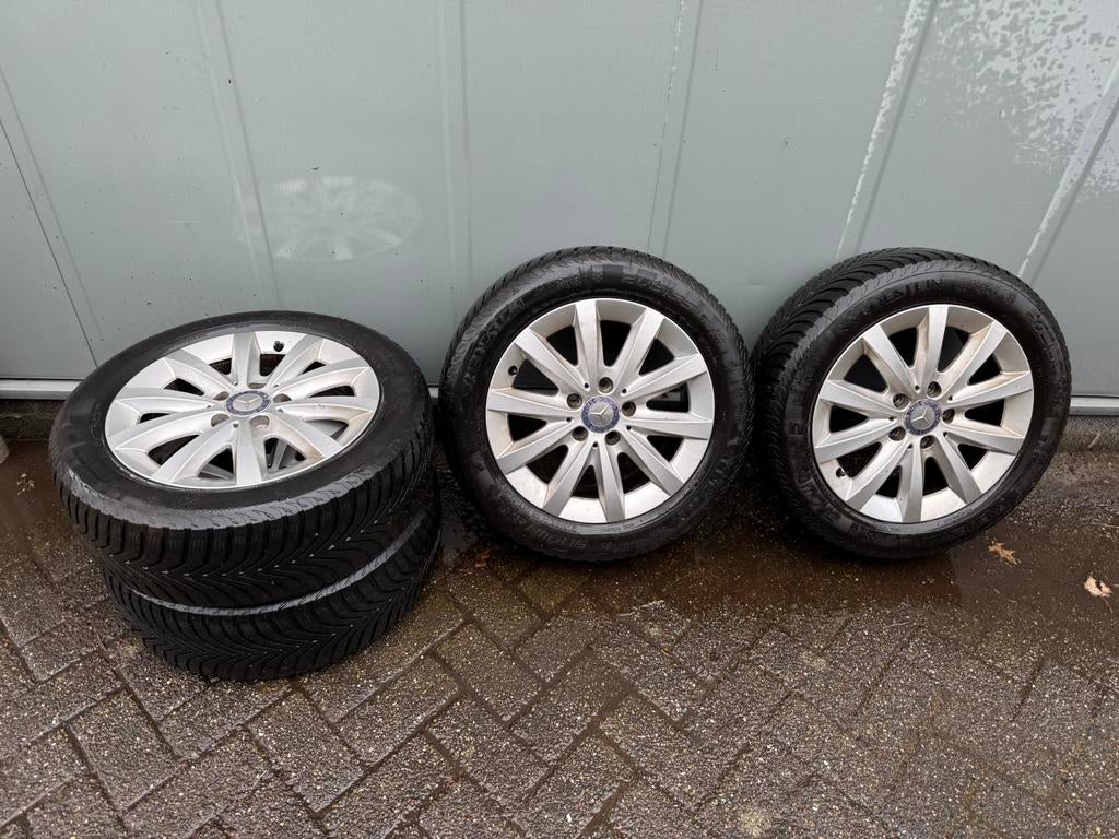 Mercedes velgen met winterband., Ophalen, Velg(en), 16 inch, 205 mm