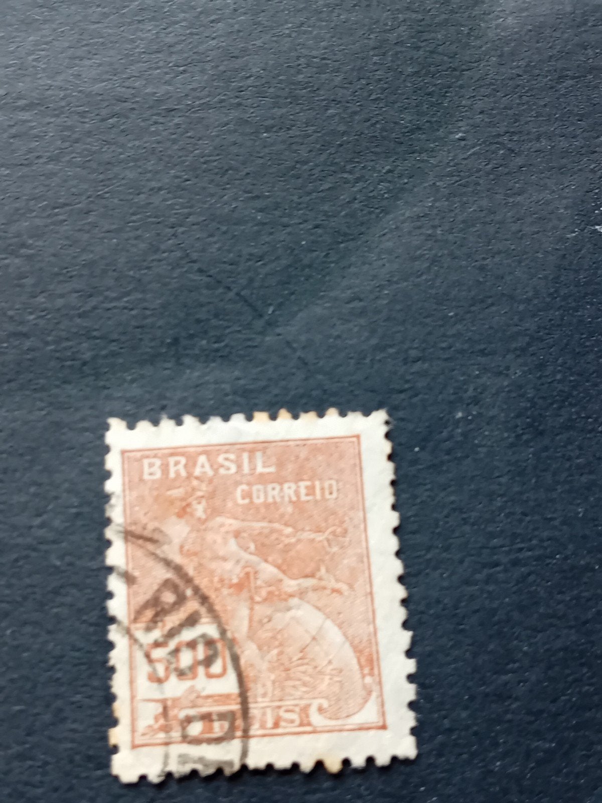 Zeldzame Braziliaanse postzegel met stempel, Postzegels en Munten, Postzegels | Amerika, Ophalen of Verzenden, Gestempeld