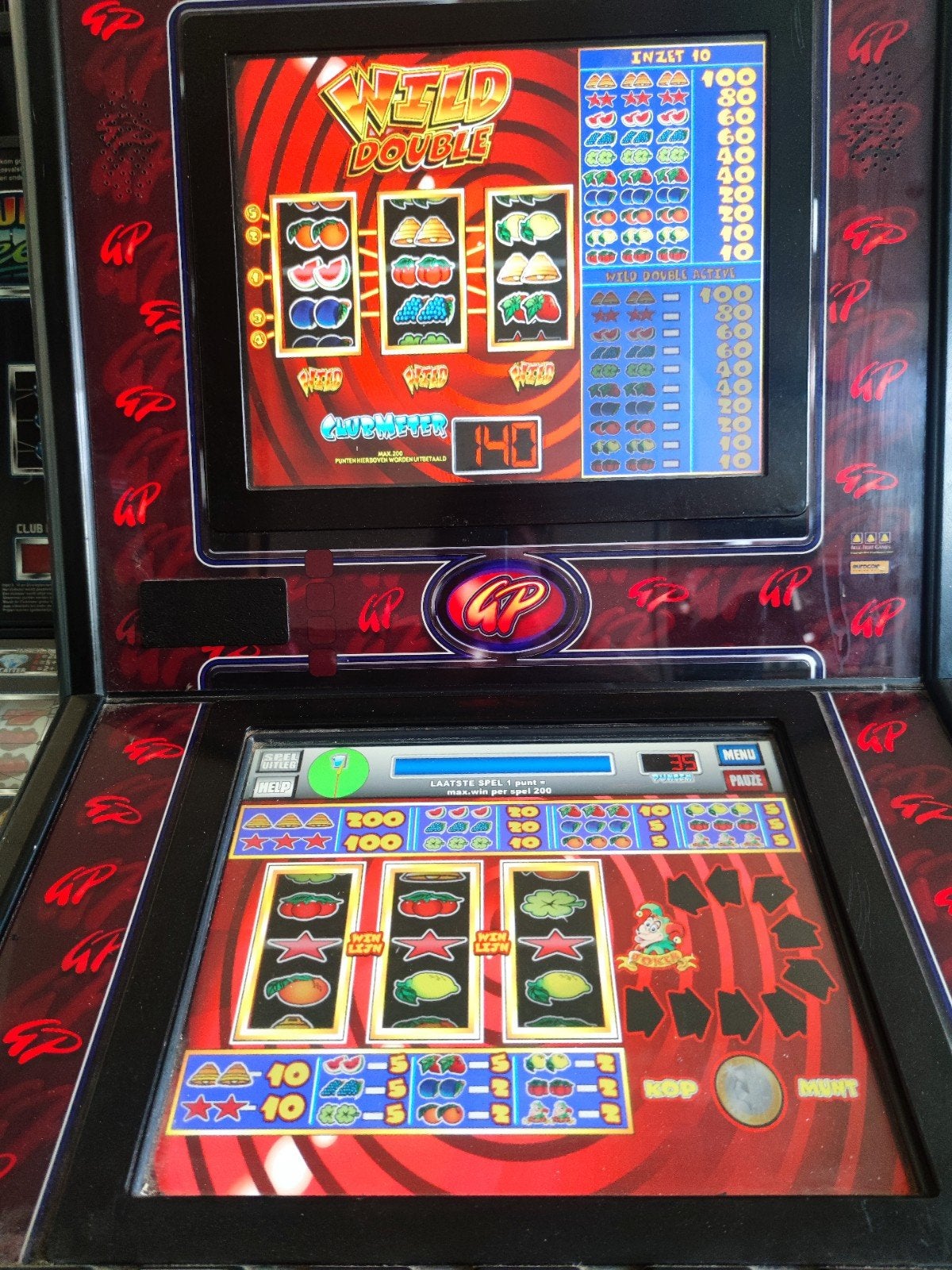 Game Plaza Gokautomaat - Wild Double, Poker Ace, Euro, Ophalen, Gebruikt, Met sleutels