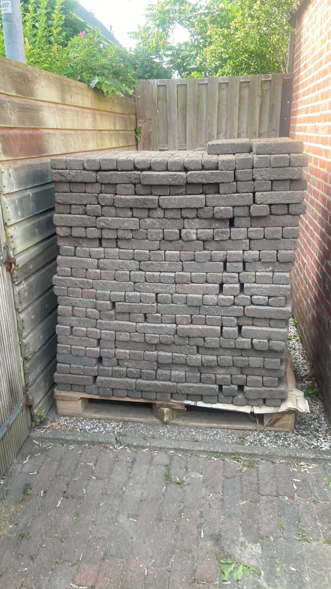 Waaltjes rood, Ophalen, Gebruikt, Klinkers, 10 m² of meer