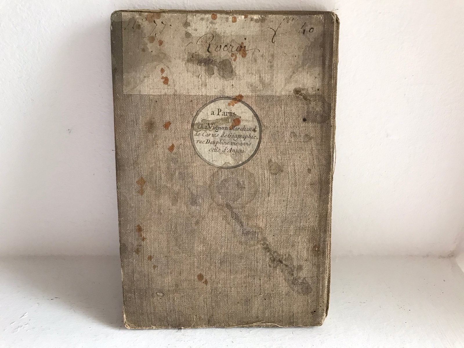 Oude Franse kaart/ Chez Vignon Paris, Antiek en Kunst, Antiek | Boeken en Bijbels, Ophalen of Verzenden