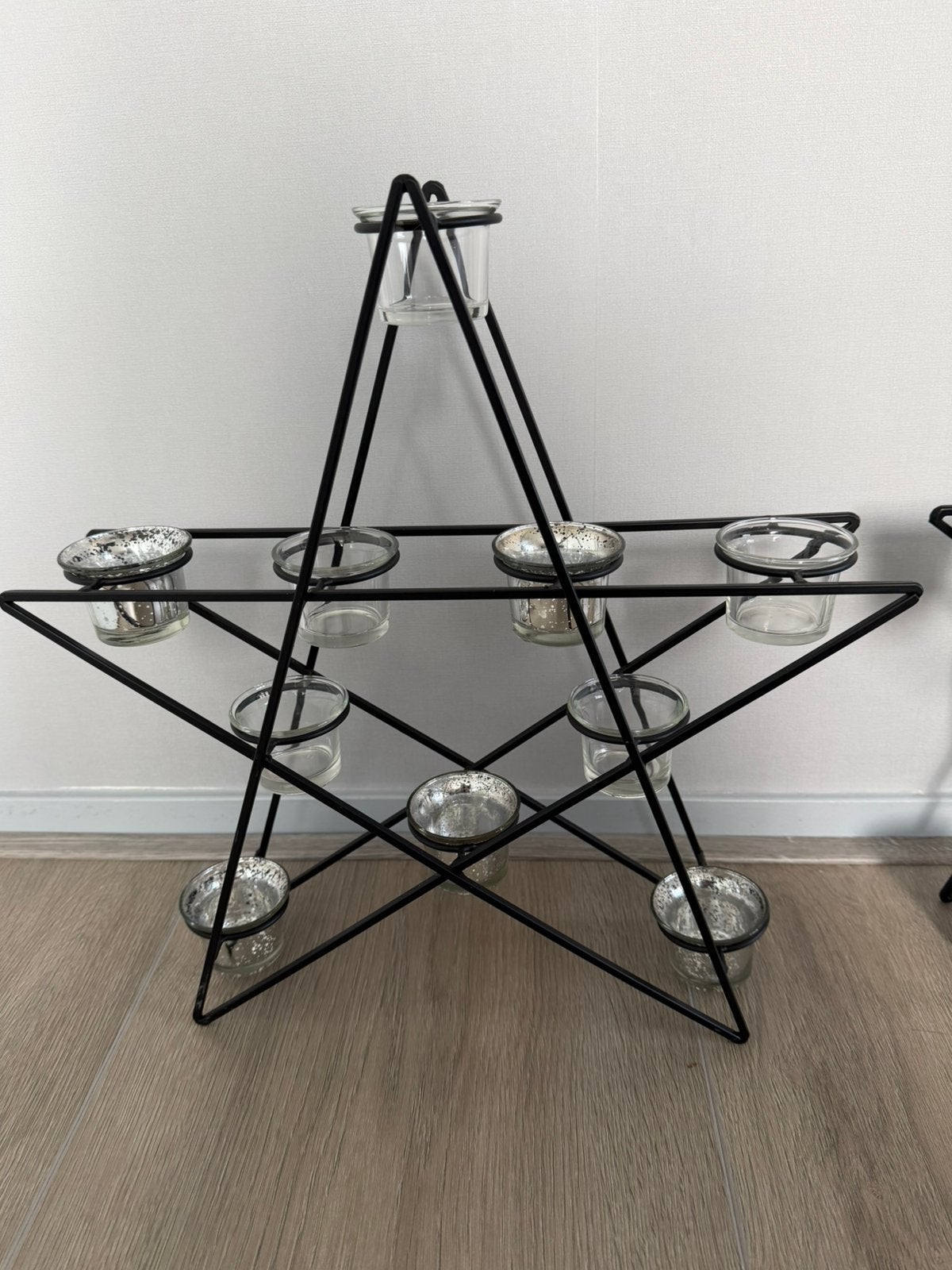 2 x kerststerren met 10 waxinelichtjes houders, Diversen, Ophalen of Verzenden, Zo goed als nieuw