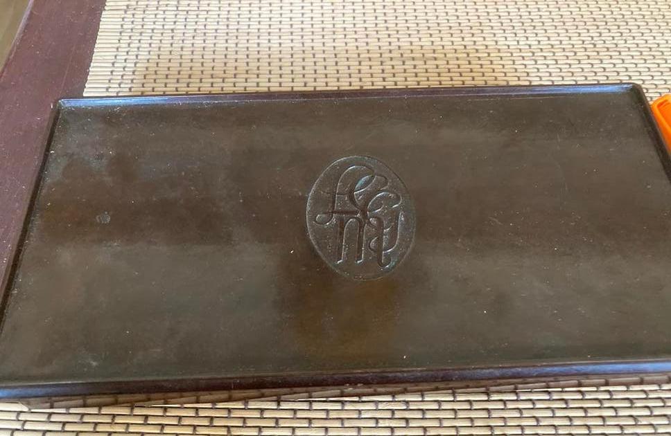 Vintage bakelieten letterdoos met kartonnen lettertjes, Ophalen of Verzenden, Huis en Inrichting