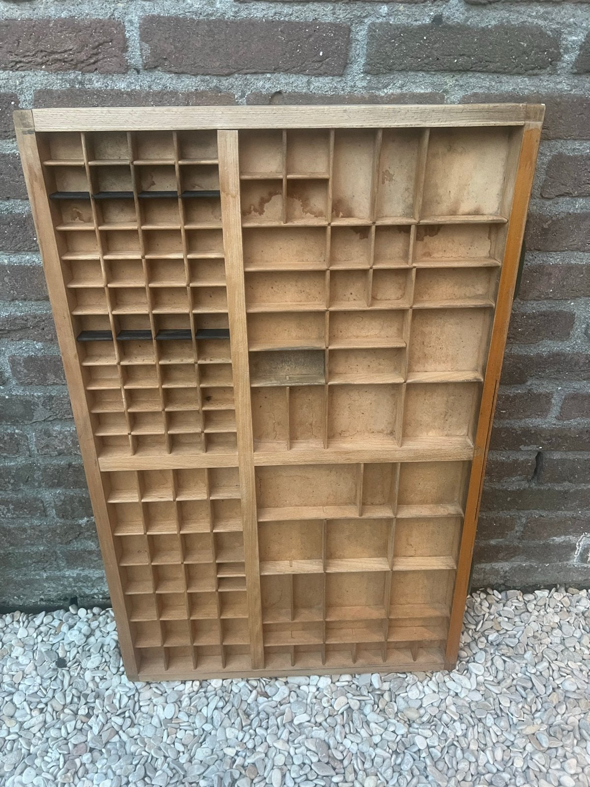 Antieke letterbak - Houten zetkast, Ophalen