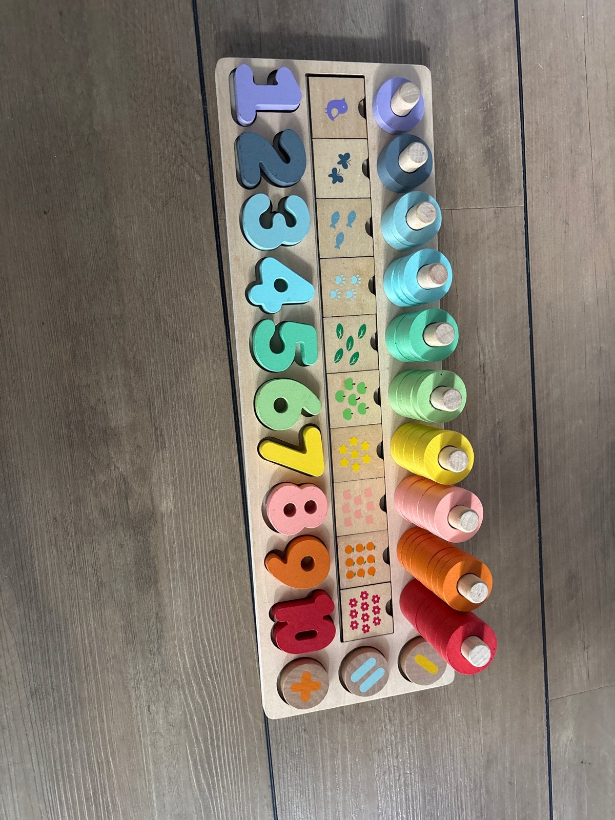 Houten cijfer- en telbord voor kinderen, Ophalen of Verzenden, Zo goed als nieuw, Rekenen
