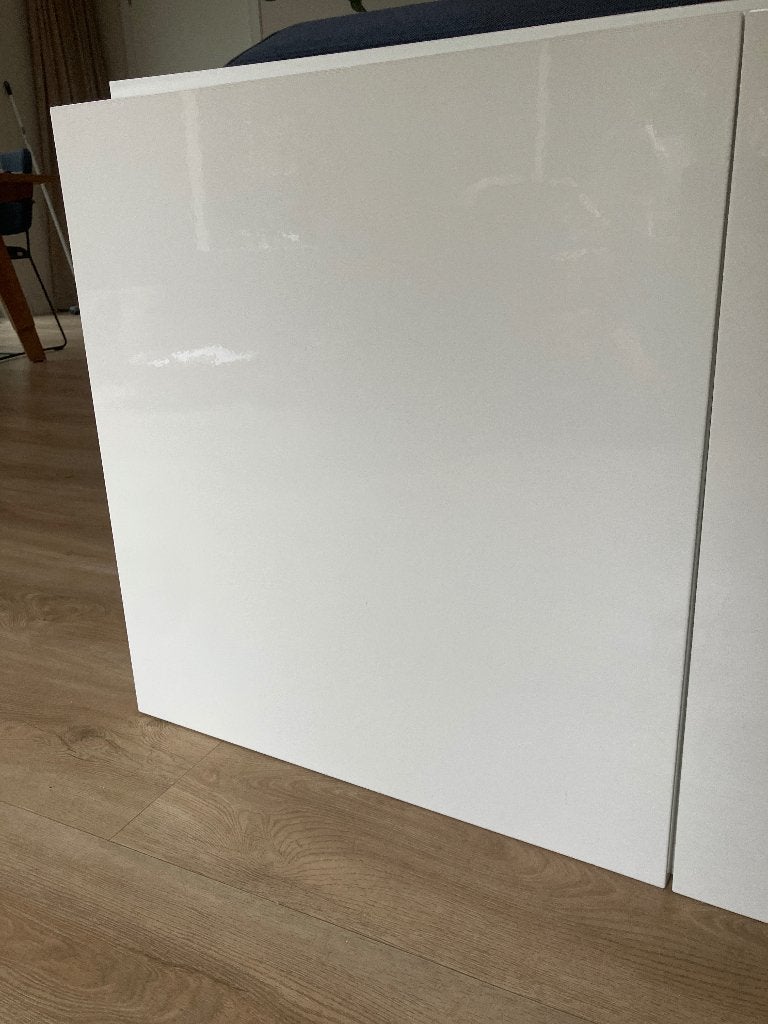 Besta kastdeuren - hoogglans wit, Huis en Inrichting, Kasten | Wandmeubels, Ophalen, Overige materialen, Gebruikt, Minder dan 150 cm
