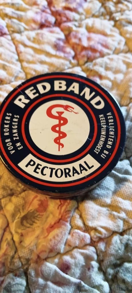 Vintage Redband Pectoraal blikje, Verzamelen, Blikken, Ophalen of Verzenden, Gebruikt, Overige