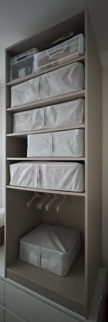 IKEA PAX kledingkast 7558201 cm – grijsbeige – 5 planken, Ophalen, 50 tot 75 cm, 50 tot 100 cm, 200 cm of meer