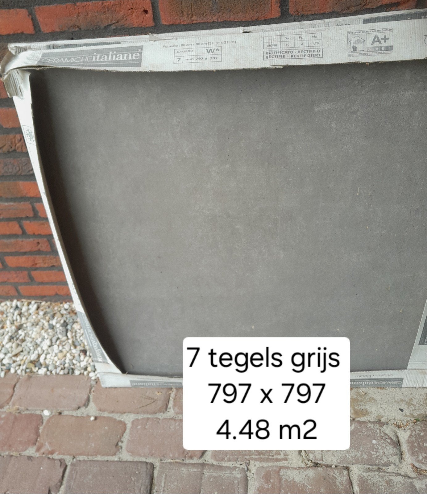 badkamer of wc tegels kleur grijs zwart afm zie foto's, Tuin en Terras, Ophalen, Steen, Minder dan 60 cm, Nieuw