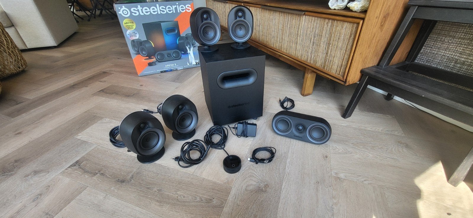 SteelSeries Arena 9 5.1 Gaming Speakerset met Subwoofer, Computers en Software, Pc speakers, Ophalen of Verzenden, Zo goed als nieuw