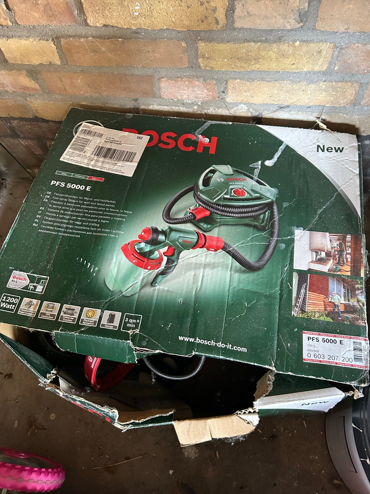 Bosch PFS 5000 E Verfspuit - Krachtig en Efficiënt 1x getest, Doe-het-zelf en Verbouw, Ophalen, Zo goed als nieuw, Verfspuit of Verfpomp