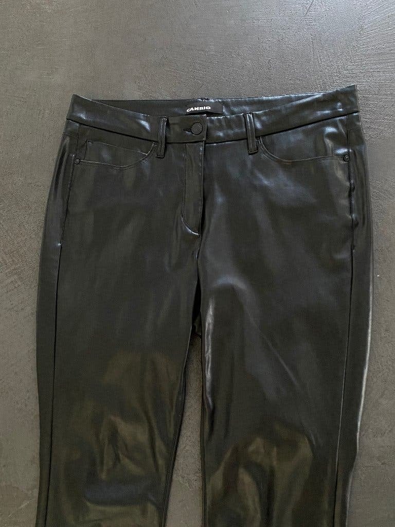 K314 Cambio: maat 42=L leer-look broek zwart Ray, Cambio, Zwart, Maat 42/44 (L), Ophalen of Verzenden