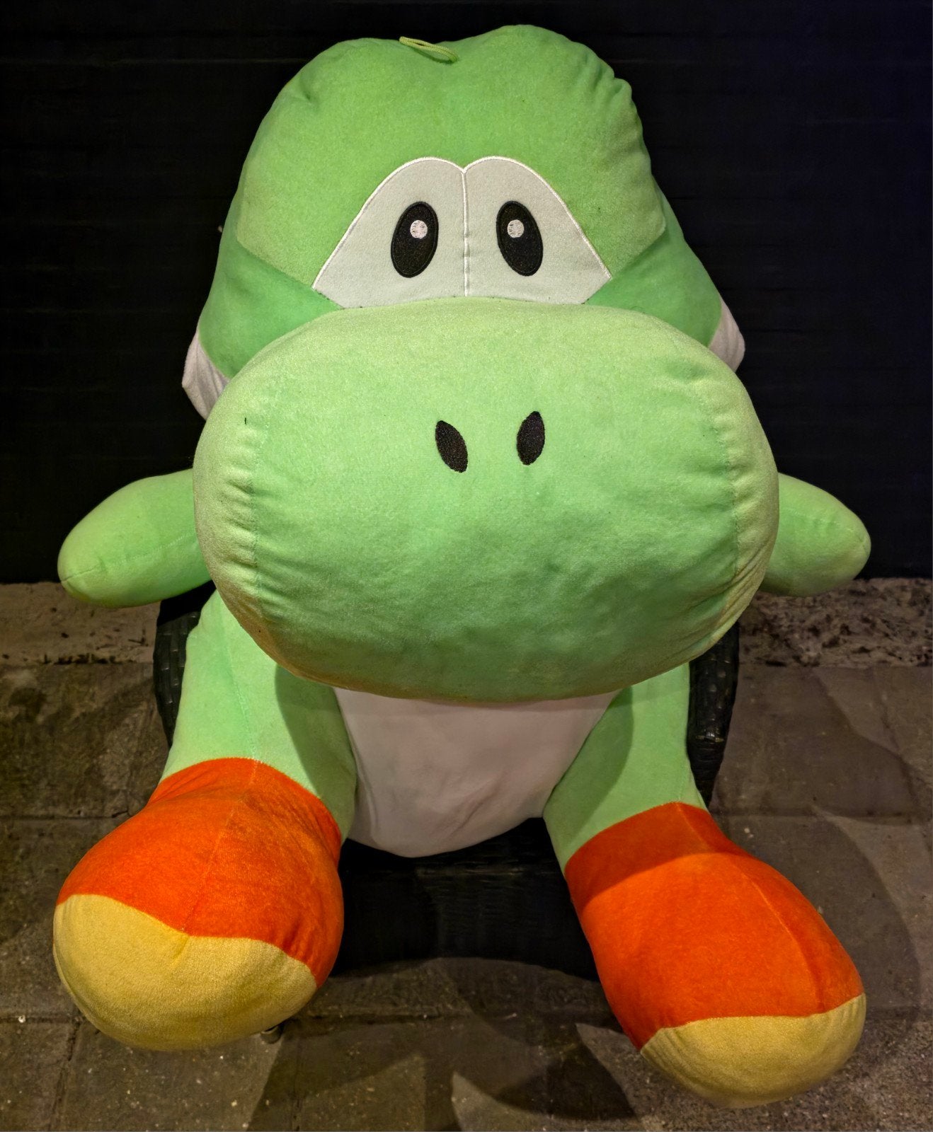 Grote Yoshi knuffel 80 cm, Ophalen, Groen, Dinosaurus, Zo goed als nieuw