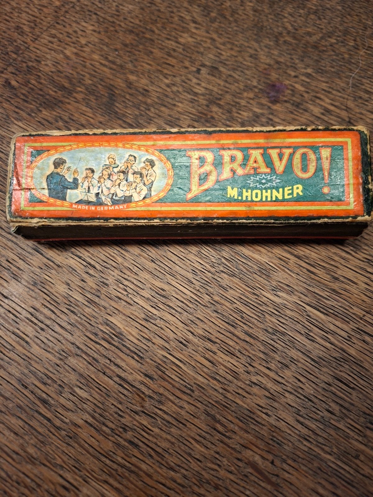 Antieke M. Hohner Bravo! Mondharmonica – Zeldzaam Pre-WW2, Gebruikt, C-mondharmonica, Ophalen of Verzenden, Met koffer of doosje