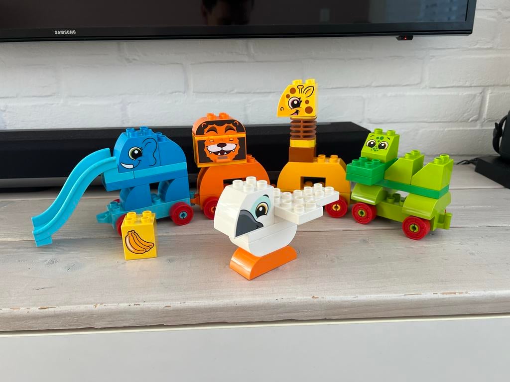 Duplo Mijn Eerste Dierentrein - Educatief Speelgoed, Ophalen of Verzenden, Zo goed als nieuw, Compleet, Duplo