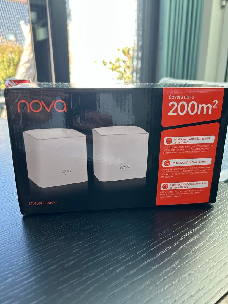 Tenda Nova MW5s (2-pack) AC1200 Mesh WiFi Systeem, Ophalen of Verzenden, Nieuw, Router