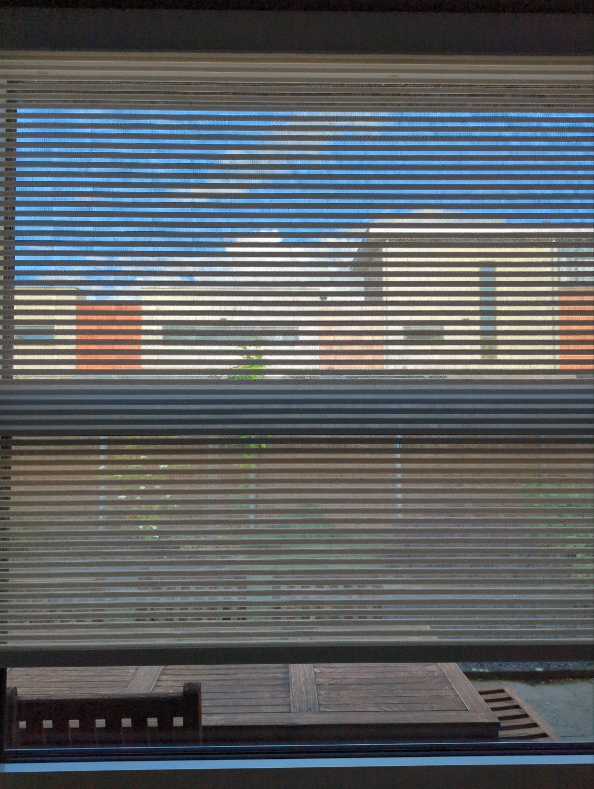 Luxaflex Silhouette Shades 114 cm breed, Ophalen, Gebruikt, 100 tot 150 cm, 200 cm of meer