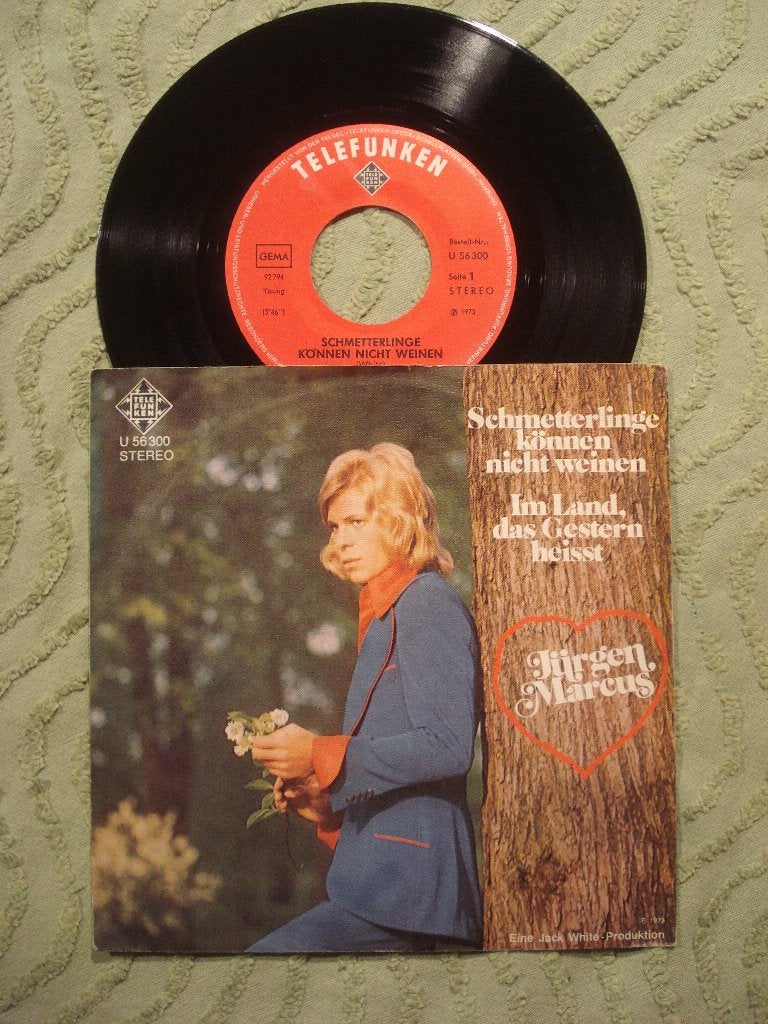 Jürgen Marcus 7" Single: Schmetterlinge können nicht weinen, Ophalen of Verzenden, Zo goed als nieuw, Pop
