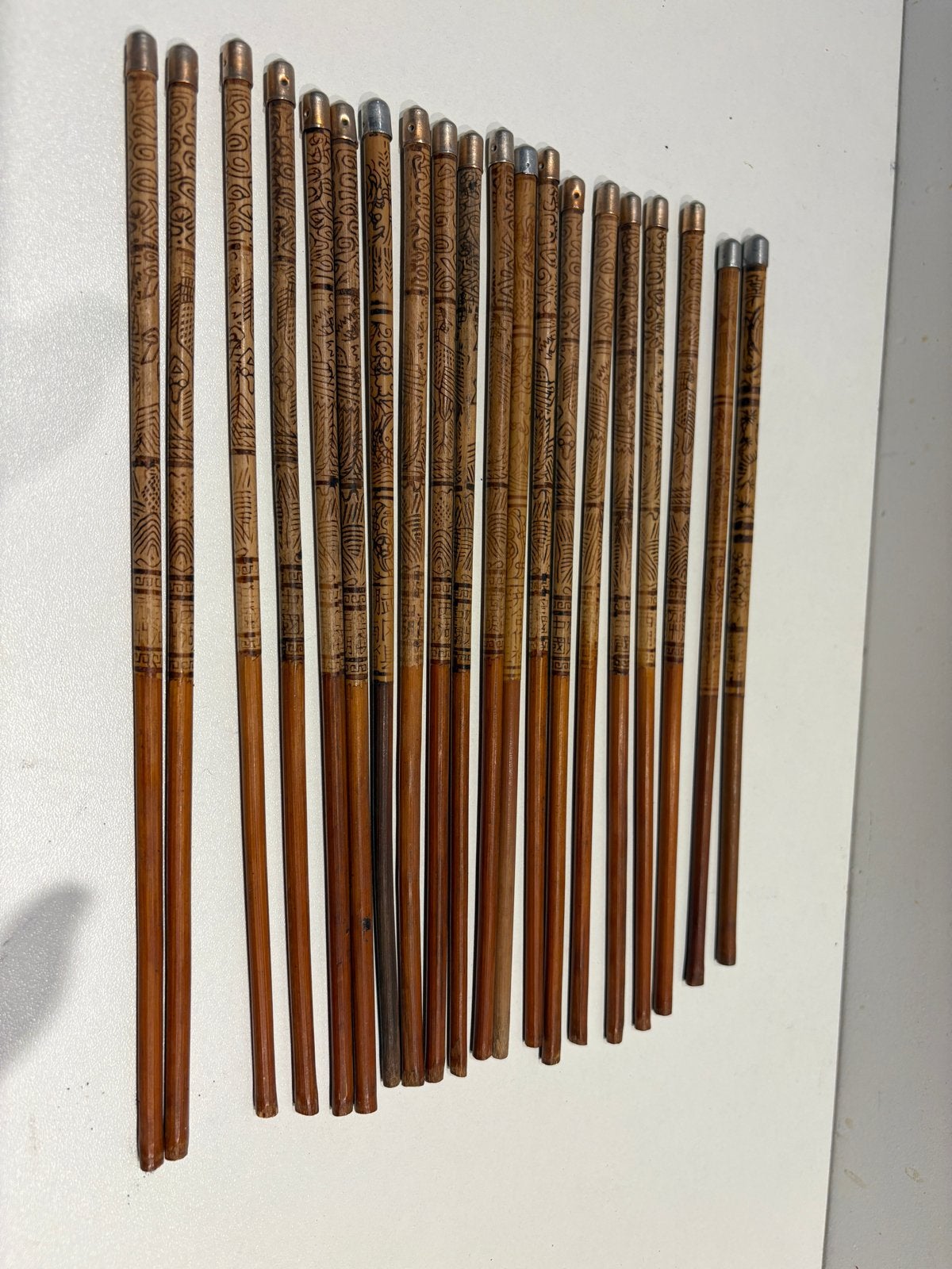 20 Authentieke, Handgemaakte Houten Eetstokjes, Ophalen of Verzenden