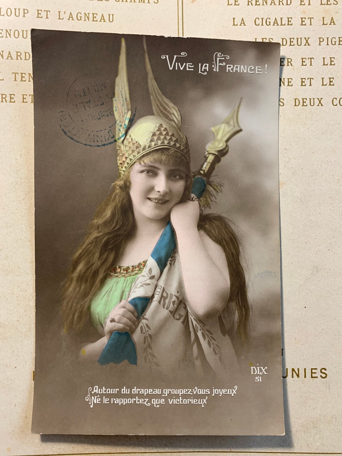 WO1 - Vive la France! - van een militair (VM), Ophalen of Verzenden, Voor 1920, Gelopen, Overige thema's