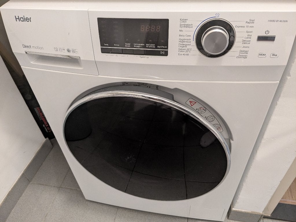 Haier HW80-B14636N Wasmachine - 8kg, 1400 toeren silent!, Ophalen, 1200 tot 1600 toeren, 8 tot 10 kg, Energieklasse A of zuiniger