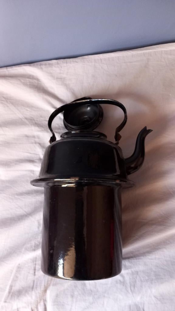 Antieke Zwarte Emaille ketel, Antiek en Kunst, Antiek | Emaille, Ophalen of Verzenden