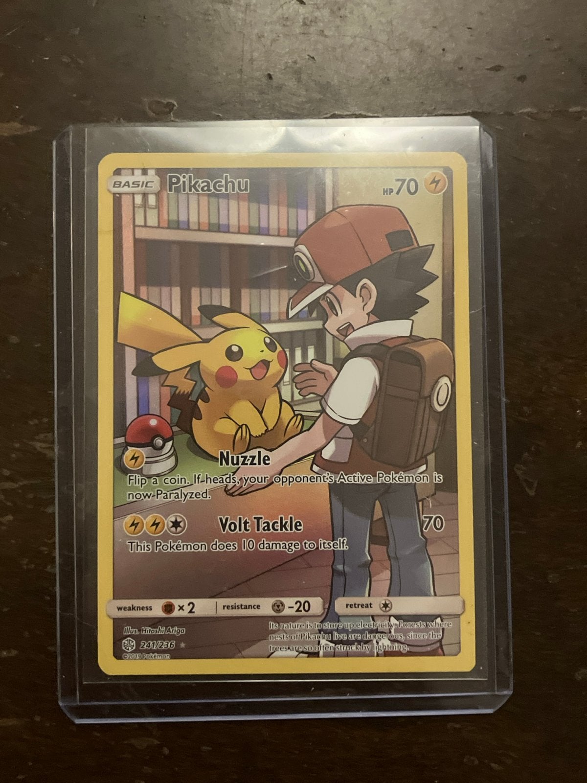 Pikachu & Red (Trainer) Pokémon Kaart - SM201, Ophalen, Nieuw, Losse kaart